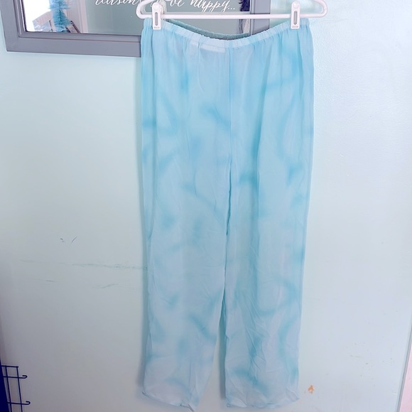 3/$18. 🌼Valerie Stevens semi sheer blue lounge pants size M - Picture 4 of 10